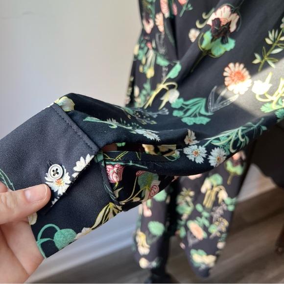 LOFT Outlet Floral Long Sleeve Dress - L - Picture 6 of 9